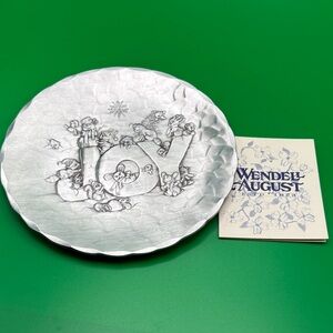 Wendell August Silver Plate with Joy Design 6”